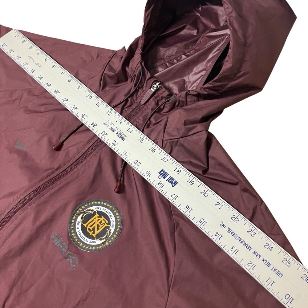 Nike FC Rain Jacket Mens M Burgundy Red Storm Fit Hooded Football DQ5202-652 New - Picture 6 of 15